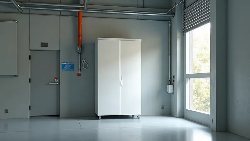 Sala elétrica limpa e ventilada com um auto transformador a seco instalado com espaço livre ao redor.